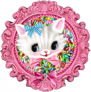 Strijkapplicatie Lovely Kitty sprinkle